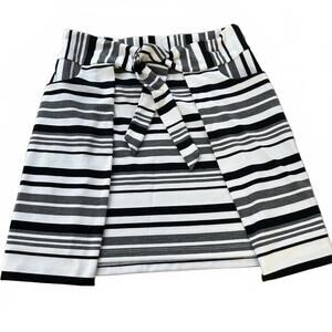 Cabi grandstand striped wrap skirt tie front preppy mini nautical stretch sz s